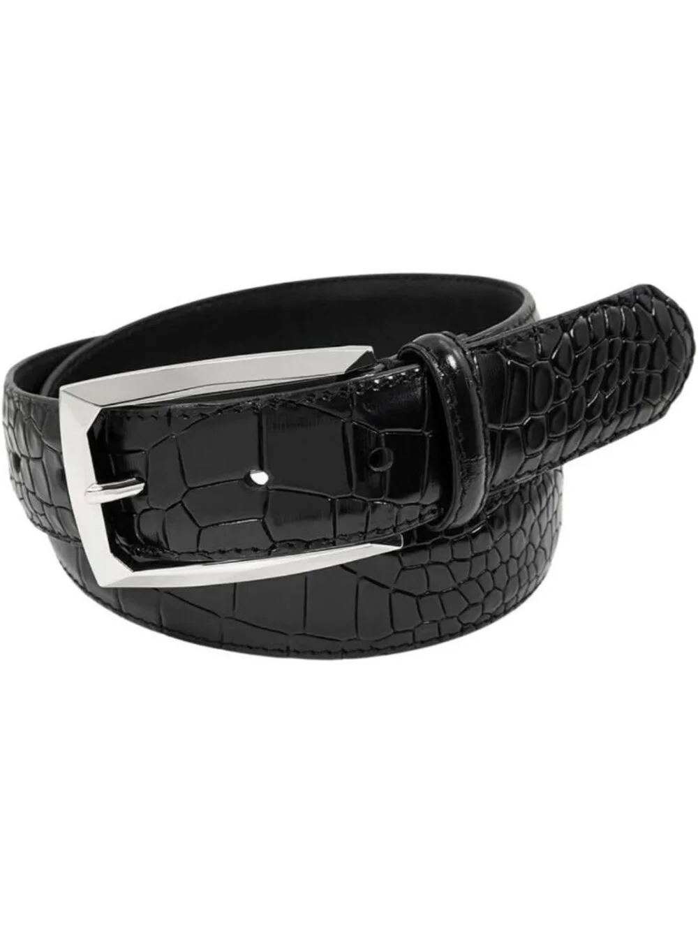 Classic Leather Dress Belt for Suits, Oxford Shoes, Business, Formal Wear